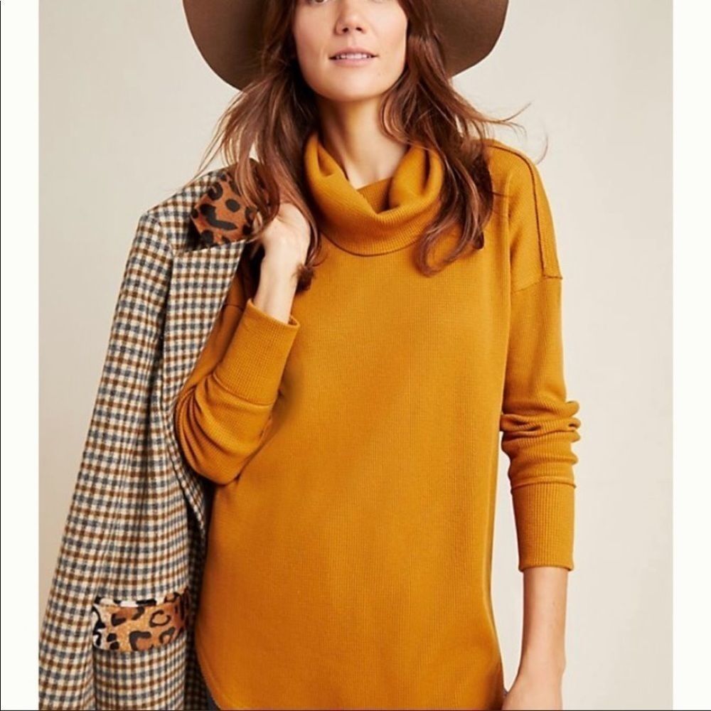 Anthropologie Maeve Ainsley Turtleneck Thermal Top - Picture 7 of 15